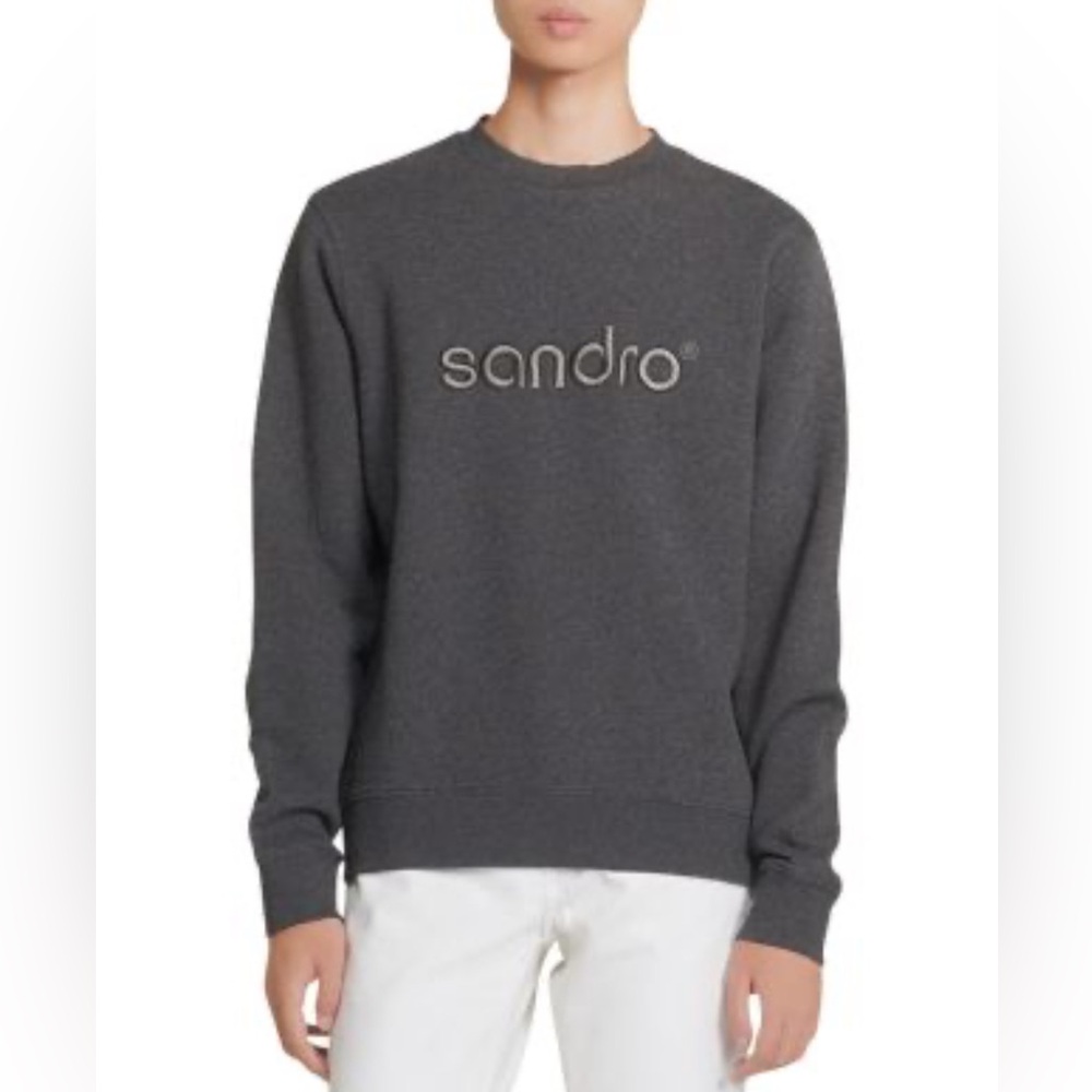 Sandro Men's Medium Dark Grey Sweatshirt
